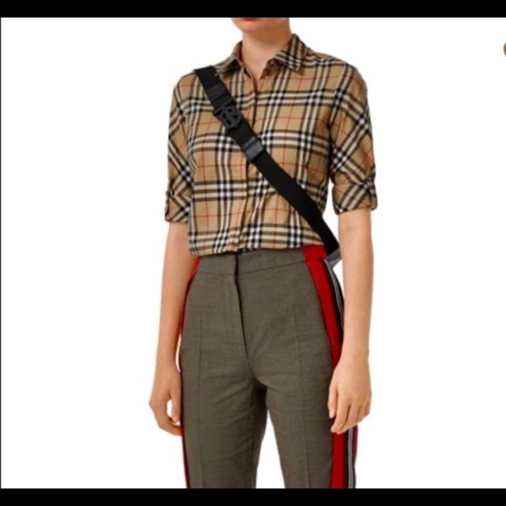 Cute  Shirt 18 1/2 “ pit to pit length collar to bottom 23 1/2 “